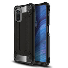 Coque Contour Silicone et Plastique Housse Etui Mat WL1 pour Xiaomi Redmi Note 11 SE India 4G Noir