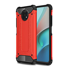 Coque Contour Silicone et Plastique Housse Etui Mat WL1 pour Xiaomi Redmi Note 9 5G Rouge