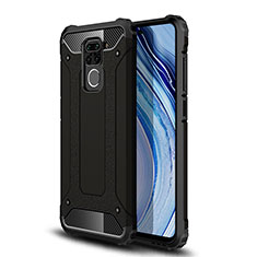 Coque Contour Silicone et Plastique Housse Etui Mat WL1 pour Xiaomi Redmi Note 9 Noir