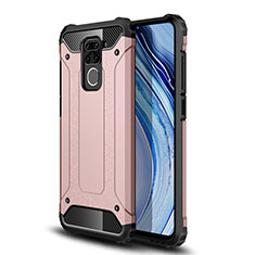 Coque Contour Silicone et Plastique Housse Etui Mat WL1 pour Xiaomi Redmi Note 9 Or Rose