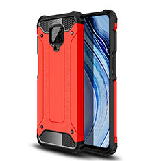 Coque Contour Silicone et Plastique Housse Etui Mat WL1 pour Xiaomi Redmi Note 9 Pro Max Rouge