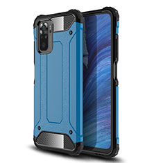 Coque Contour Silicone et Plastique Housse Etui Mat WL2 pour Xiaomi Redmi Note 11 SE India 4G Bleu