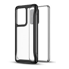 Coque Contour Silicone et Plastique Housse Etui Mat YF1 pour Samsung Galaxy S20 Plus 5G Noir