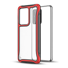 Coque Contour Silicone et Plastique Housse Etui Mat YF1 pour Samsung Galaxy S20 Plus 5G Rouge