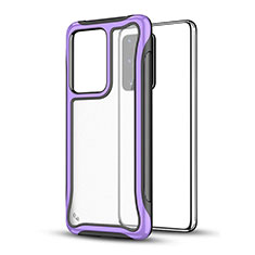 Coque Contour Silicone et Plastique Housse Etui Mat YF1 pour Samsung Galaxy S20 Plus 5G Violet