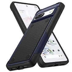 Coque Contour Silicone et Plastique Housse Etui Protection Integrale 360 Degres MQ1 pour Google Pixel 7 5G Bleu