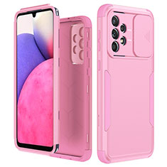 Coque Contour Silicone et Plastique Housse Etui Protection Integrale 360 Degres MQ1 pour Samsung Galaxy A33 5G Or Rose