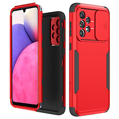 Coque Contour Silicone et Plastique Housse Etui Protection Integrale 360 Degres MQ1 pour Samsung Galaxy A33 5G Rouge