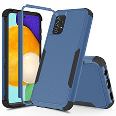 Coque Contour Silicone et Plastique Housse Etui Protection Integrale 360 Degres MQ1 pour Samsung Galaxy A52 5G Bleu et Noir