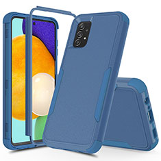 Coque Contour Silicone et Plastique Housse Etui Protection Integrale 360 Degres MQ1 pour Samsung Galaxy A52s 5G Bleu