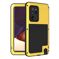 Coque Contour Silicone et Plastique Housse Etui Protection Integrale 360 Degres pour Samsung Galaxy Note 20 Ultra 5G Jaune