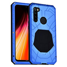 Coque Contour Silicone et Plastique Housse Etui Protection Integrale 360 Degres R01 pour Xiaomi Redmi Note 8 Bleu