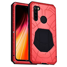 Coque Contour Silicone et Plastique Housse Etui Protection Integrale 360 Degres R01 pour Xiaomi Redmi Note 8T Rouge