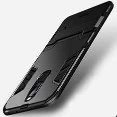 Coque Contour Silicone et Plastique Mat avec Support R01 pour Huawei Mate 10 Lite Noir