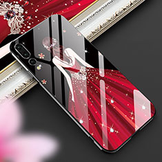 Coque Contour Silicone et Vitre Dos de Fille Miroir Etui Housse K02 pour Huawei P20 Pro Rouge