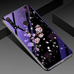 Coque Contour Silicone et Vitre Fleurs Miroir Etui Housse pour Huawei Nova 5i Mixte