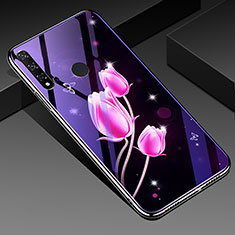Coque Contour Silicone et Vitre Fleurs Miroir Etui Housse pour Huawei P20 Lite (2019) Rose