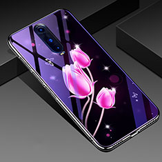 Coque Contour Silicone et Vitre Fleurs Miroir Etui Housse pour Oppo RX17 Pro Rose