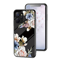 Coque Contour Silicone et Vitre Fleurs Miroir Etui Housse pour Realme 10 5G Noir