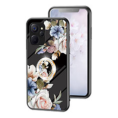 Coque Contour Silicone et Vitre Fleurs Miroir Etui Housse S01 pour Realme 10 5G Noir