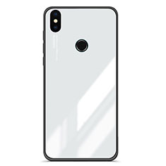 Coque Contour Silicone et Vitre Miroir Housse Etui Degrade pour Xiaomi Mi 6X Blanc