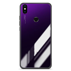 Coque Contour Silicone et Vitre Miroir Housse Etui Degrade pour Xiaomi Mi 6X Violet