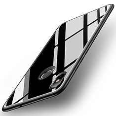 Coque Contour Silicone et Vitre Miroir Housse Etui pour Xiaomi Mi 8 Noir