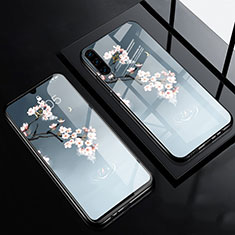 Coque Contour Silicone et Vitre Motif Fantaisie Miroir Etui Housse F01 pour Huawei P30 Gris