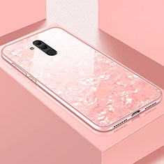 Coque Contour Silicone et Vitre Motif Fantaisie Miroir Etui Housse H09 pour Huawei Mate 20 Lite Rose