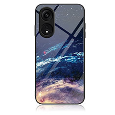 Coque Contour Silicone et Vitre Motif Fantaisie Miroir Etui Housse JM1 pour Huawei Honor X5 Plus Bleu