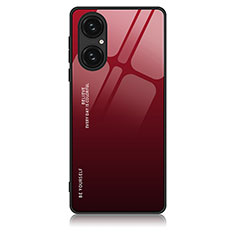 Coque Contour Silicone et Vitre Motif Fantaisie Miroir Etui Housse JM1 pour Huawei P50 Rouge