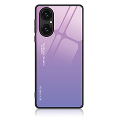 Coque Contour Silicone et Vitre Motif Fantaisie Miroir Etui Housse JM1 pour Huawei P50 Violet Clair