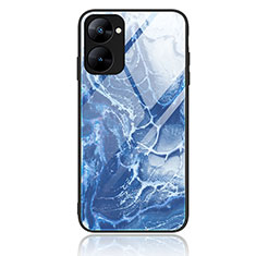 Coque Contour Silicone et Vitre Motif Fantaisie Miroir Etui Housse JM1 pour Realme 10S 5G Bleu