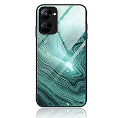 Coque Contour Silicone et Vitre Motif Fantaisie Miroir Etui Housse JM1 pour Realme 10S 5G Vert