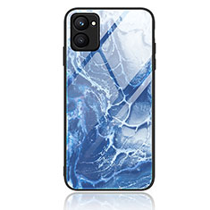 Coque Contour Silicone et Vitre Motif Fantaisie Miroir Etui Housse JM1 pour Realme C33 (2023) Bleu