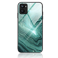 Coque Contour Silicone et Vitre Motif Fantaisie Miroir Etui Housse JM1 pour Realme C33 Vert