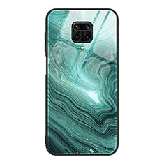 Coque Contour Silicone et Vitre Motif Fantaisie Miroir Etui Housse JM1 pour Xiaomi Poco M2 Pro Cyan