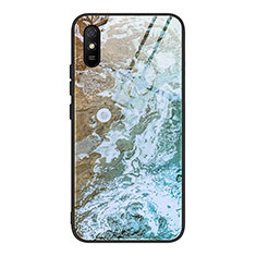 Coque Contour Silicone et Vitre Motif Fantaisie Miroir Etui Housse JM1 pour Xiaomi Redmi 9A Blanc