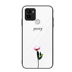 Coque Contour Silicone et Vitre Motif Fantaisie Miroir Etui Housse JM1 pour Xiaomi Redmi A1 Plus Blanc