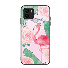 Coque Contour Silicone et Vitre Motif Fantaisie Miroir Etui Housse JM1 pour Xiaomi Redmi A1 Plus Rose