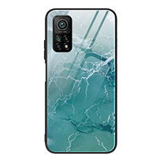 Coque Contour Silicone et Vitre Motif Fantaisie Miroir Etui Housse JM1 pour Xiaomi Redmi K30S 5G Cyan