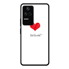 Coque Contour Silicone et Vitre Motif Fantaisie Miroir Etui Housse JM1 pour Xiaomi Redmi K40S 5G Rose Rouge