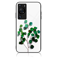 Coque Contour Silicone et Vitre Motif Fantaisie Miroir Etui Housse JM2 pour Huawei P60 Vert