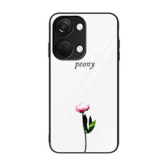 Coque Contour Silicone et Vitre Motif Fantaisie Miroir Etui Housse JM2 pour OnePlus Nord 3 5G Blanc