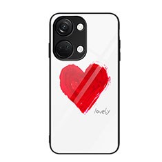 Coque Contour Silicone et Vitre Motif Fantaisie Miroir Etui Housse JM2 pour OnePlus Nord 3 5G Rouge