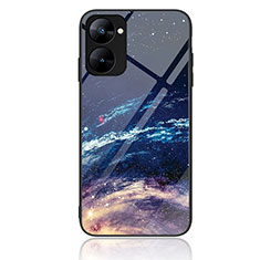 Coque Contour Silicone et Vitre Motif Fantaisie Miroir Etui Housse JM2 pour Realme 10S 5G Bleu