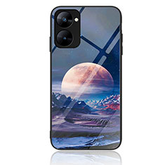 Coque Contour Silicone et Vitre Motif Fantaisie Miroir Etui Housse JM2 pour Realme 10S 5G Bleu Royal