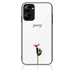 Coque Contour Silicone et Vitre Motif Fantaisie Miroir Etui Housse JM2 pour Realme Q5x 5G Blanc