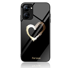 Coque Contour Silicone et Vitre Motif Fantaisie Miroir Etui Housse JM2 pour Realme Q5x 5G Noir