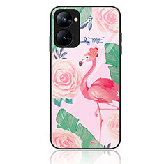 Coque Contour Silicone et Vitre Motif Fantaisie Miroir Etui Housse JM2 pour Realme V20 5G Rose Rouge